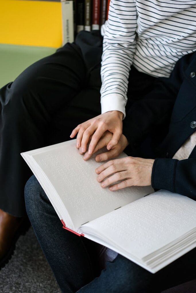 Person Using a Braille